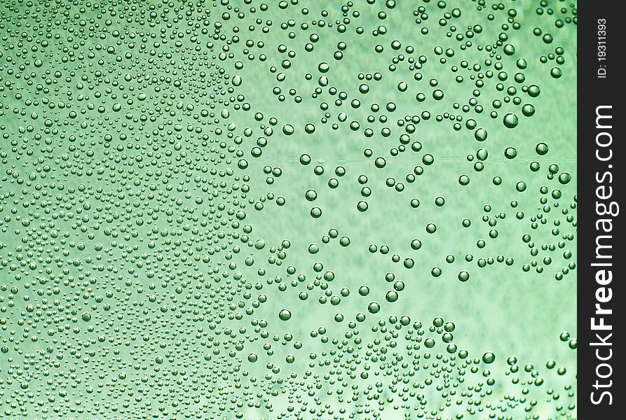 Macro view of water bubbles