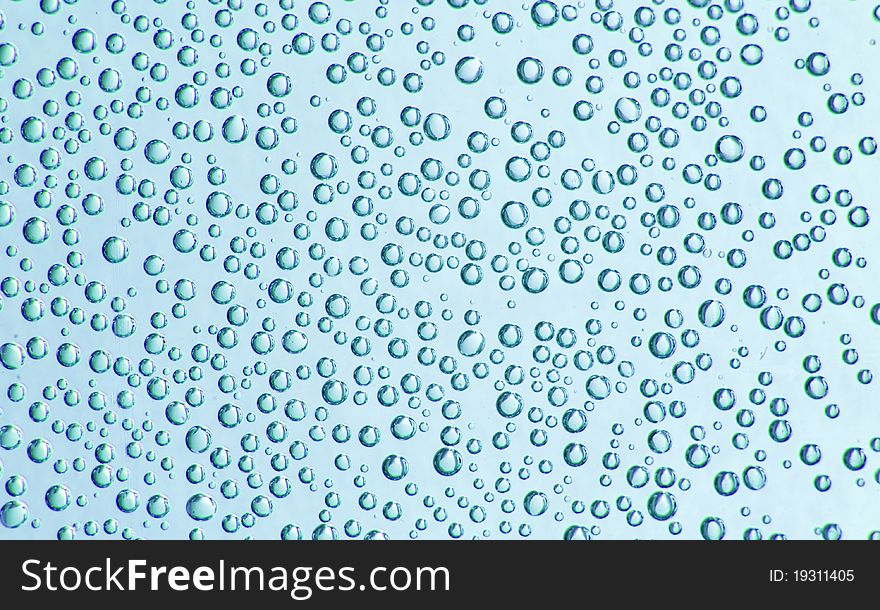 Macro view of water bubbles