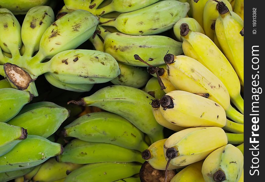 Pile Of Tropical Thailand Bananas