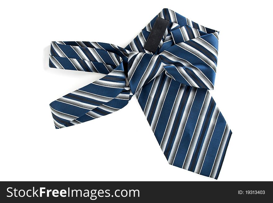 Nice blue tie isolated on a white background