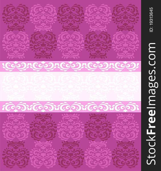 Set of seamless floral border