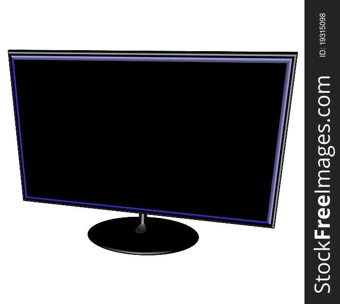 LCD the monitor and volume 3D the image. LCD the monitor and volume 3D the image