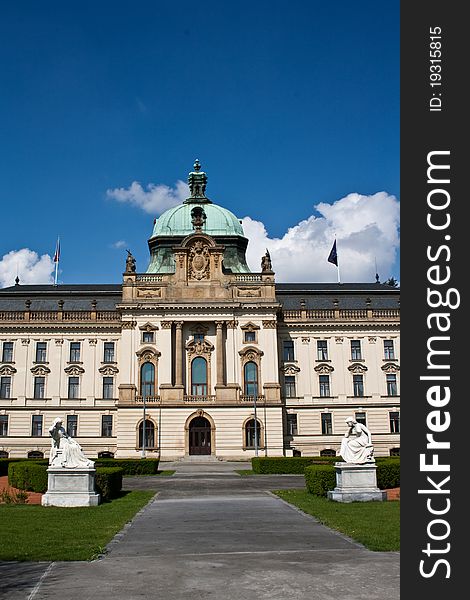 Straka's academy the seat of czech government at Prague