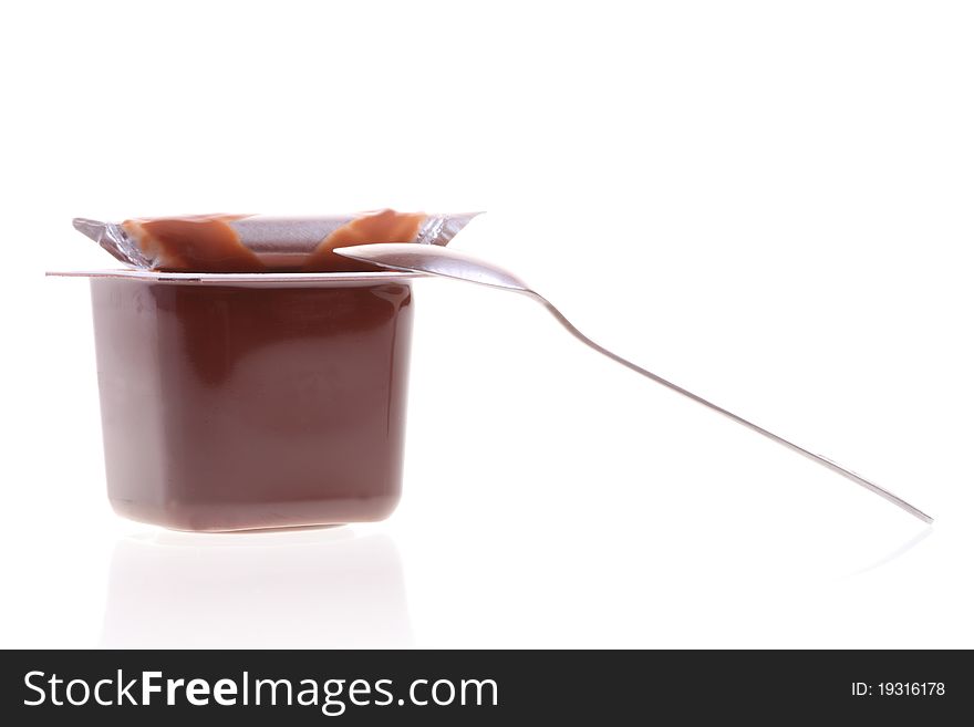 Chocolate dessert isolated