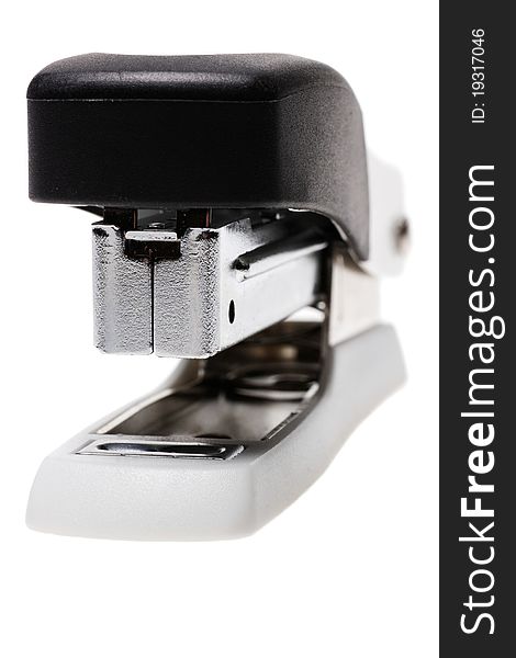 Black and white stapler closeup