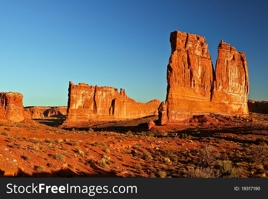 Utah desert landscape. Taken in Arches national park.