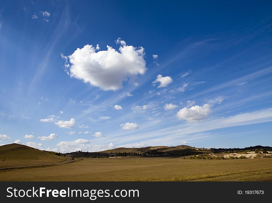 Meadow meets sky in Bashang