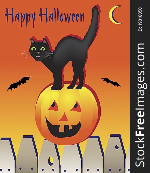 Happy Halloween Black Cat