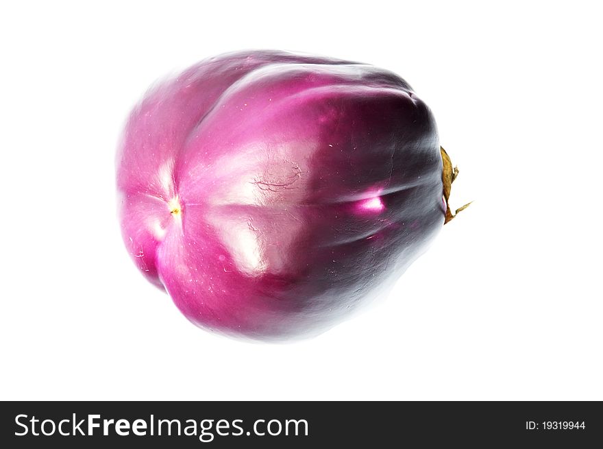 Close up of a big Eggplant isolated.