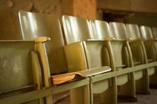 Old Wooden Cinema Seats Royalty Free Stock Image Old Wooden Cinema Seats Royalty Free Stock Image