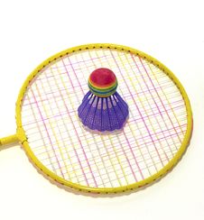 Badminton Racket And Shuttlecock Stock Images