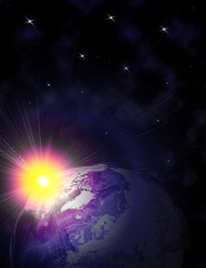 Planet Earth In Space Royalty Free Stock Photos Planet Earth In Space Royalty Free Stock Photos