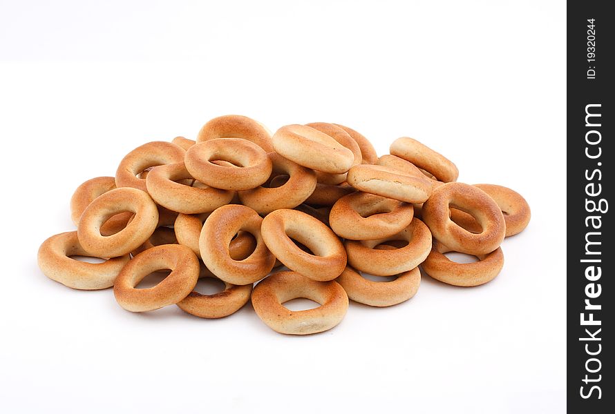 Bagels on a white background