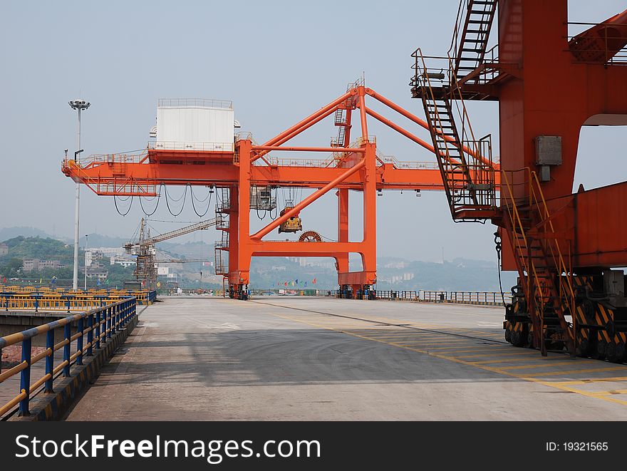 Crane container terminal in Chongqing