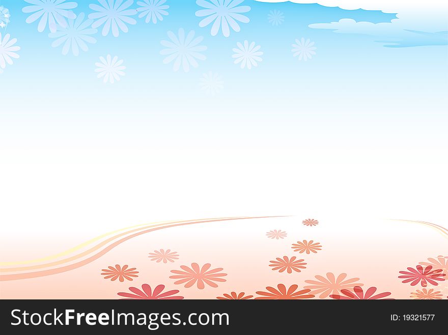 Background graphic cute and flower