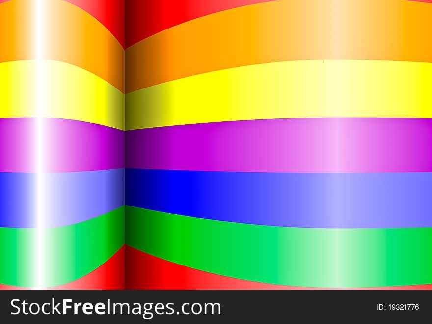 Rainbow background and full color