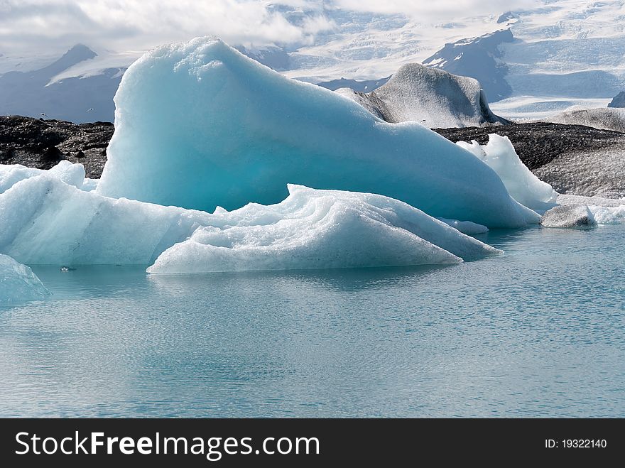 Iceberg lake in Iceland Jokulsarlon. Iceberg lake in Iceland Jokulsarlon