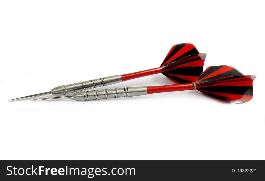 Dart bullet in isolated white background