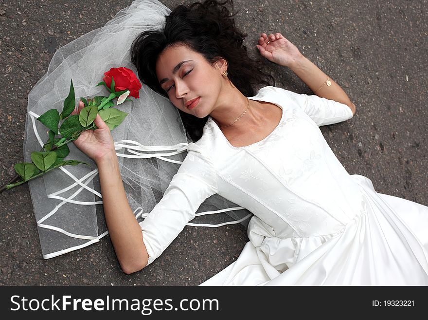 Bride with flower