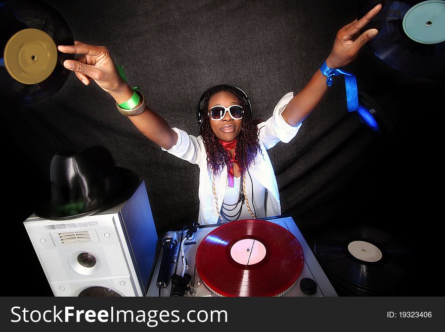 Cool Afro American DJ