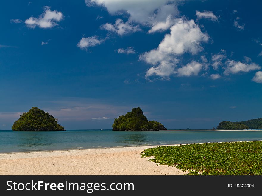 Beach View To Small Island In Asia