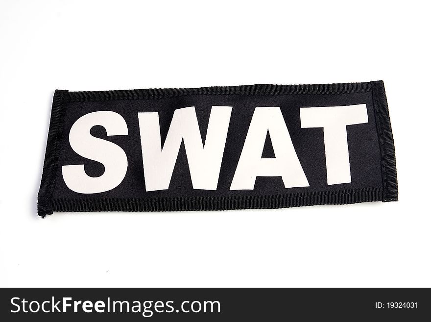SWAT patch on the white background