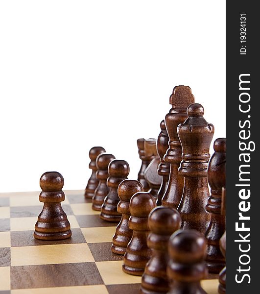 Chess figures isolated on white