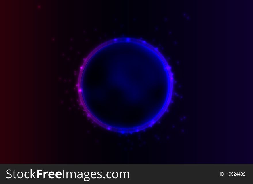 Background with blue light. abstract ball blue.