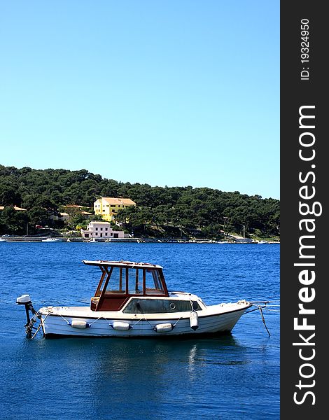Digital photo of a boat in croatia.