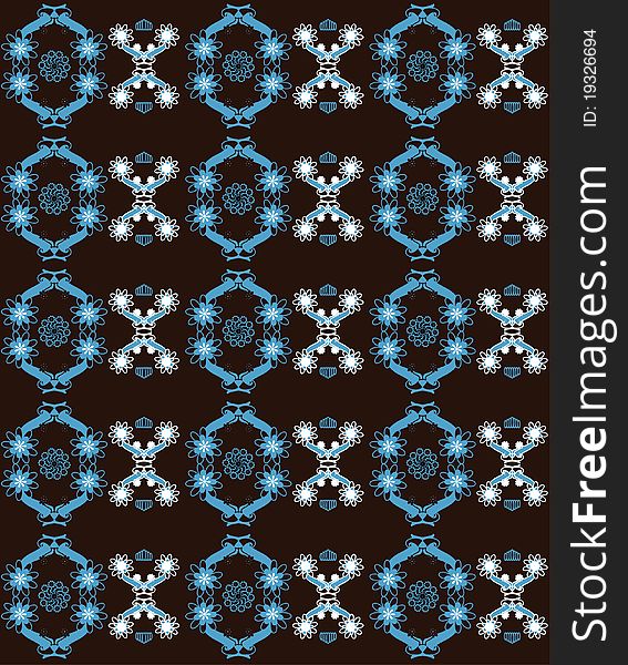 Seamless texture decorative pattern on a brown background