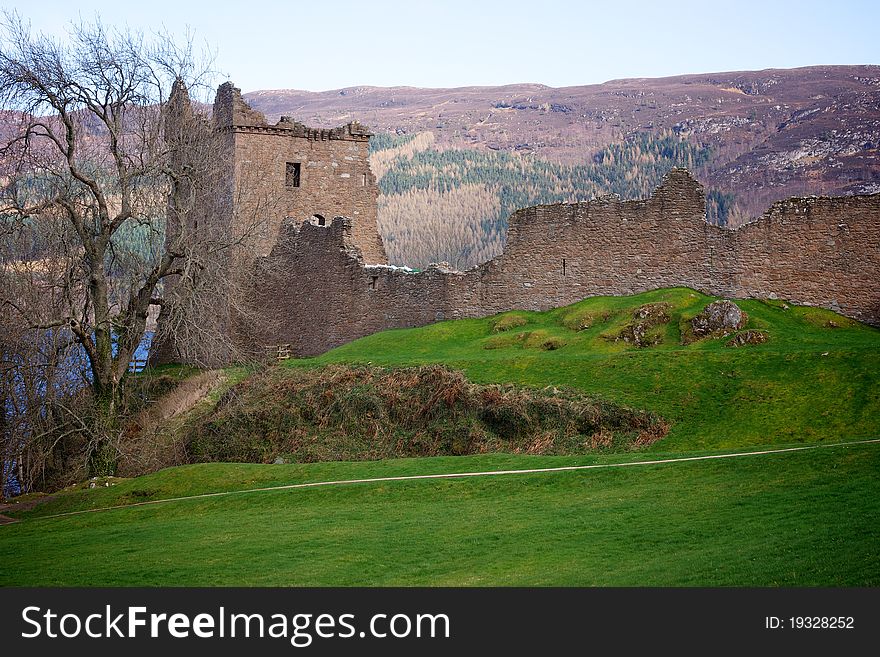 Urquhart Castle turret, found on the banks of Loch Ness in Scotland. Urquhart Castle turret, found on the banks of Loch Ness in Scotland