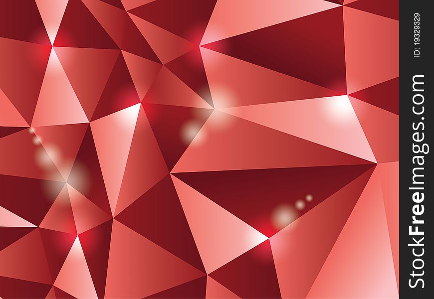 3d polygon triangle abstract background - illustration