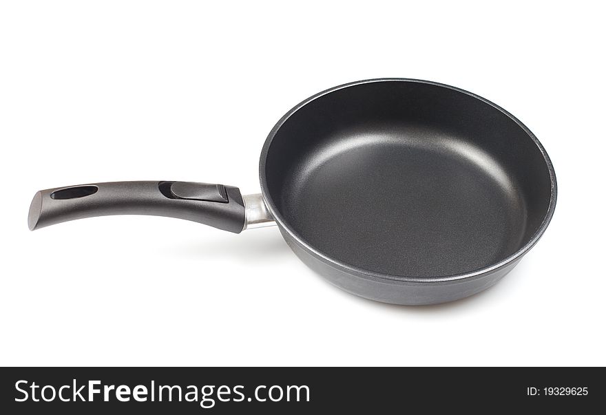 Frying pan isolated or cutout on white