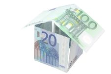 Banknotes In The Form Of House Stock Photos