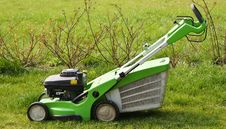 Lawn Mower On Fresh Cut Grass Royalty Free Stock Photos Lawn Mower On Fresh Cut Grass Royalty Free Stock Photos