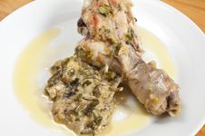 Chicken In A Pan With Onions And Zucchini Stock Photography Chicken In A Pan With Onions And Zucchini Stock Photography