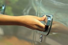 Open Car Door. Stock Photo