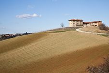 Italian Villa With Vineyard: Spring Season Stock Photography Italian Villa With Vineyard: Spring Season Stock Photography