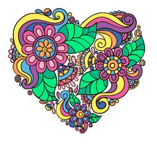 Bright Flower Heart Stock Image Bright Flower Heart Stock Image