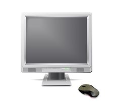 Monitor And Mouse. Stock Images