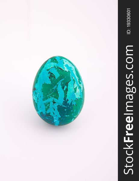 easter egg painted eco colors in Earth planet style
