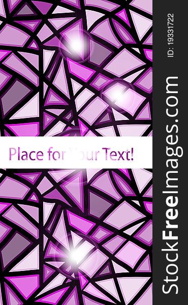 Seamless stainglass window abstract background with place for your text,