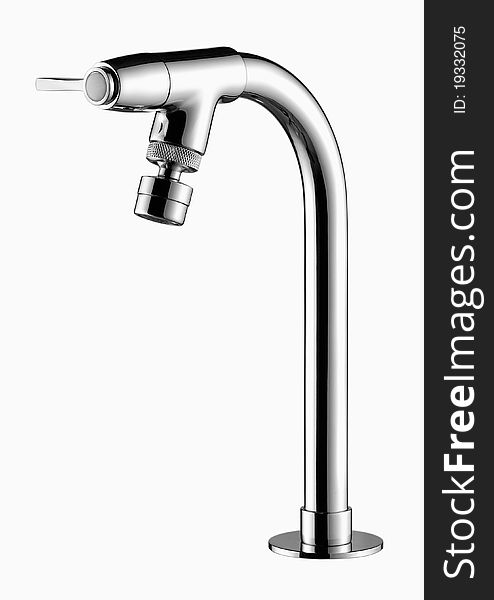 Kitchen faucet isolated on white background