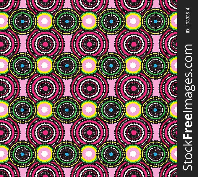 Abstract colorful circles pattern