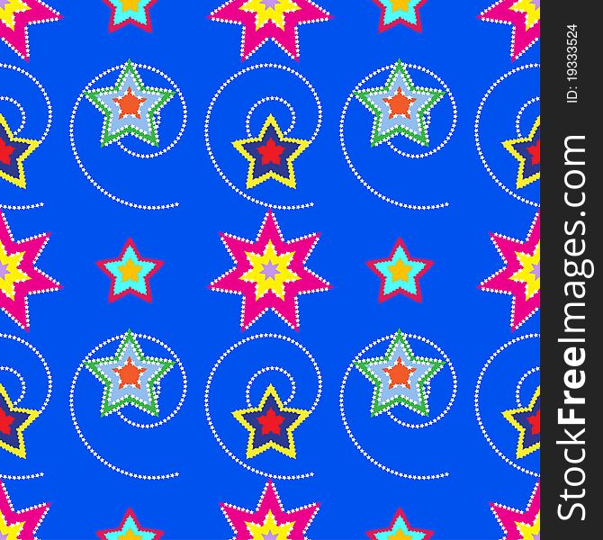 Colorful stars pattern