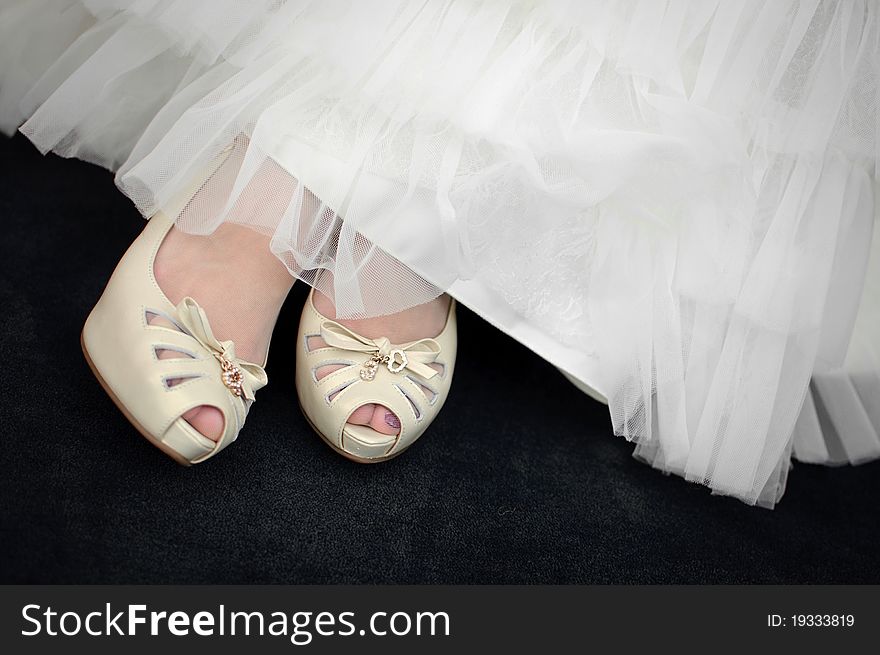 Picture of a pair of beautiful wedding shoes