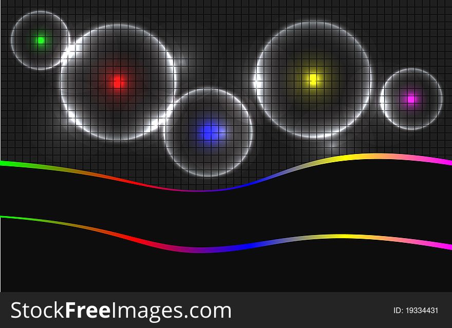 Vector abstract disco banners. illustration line and circle. Vector abstract disco banners. illustration line and circle