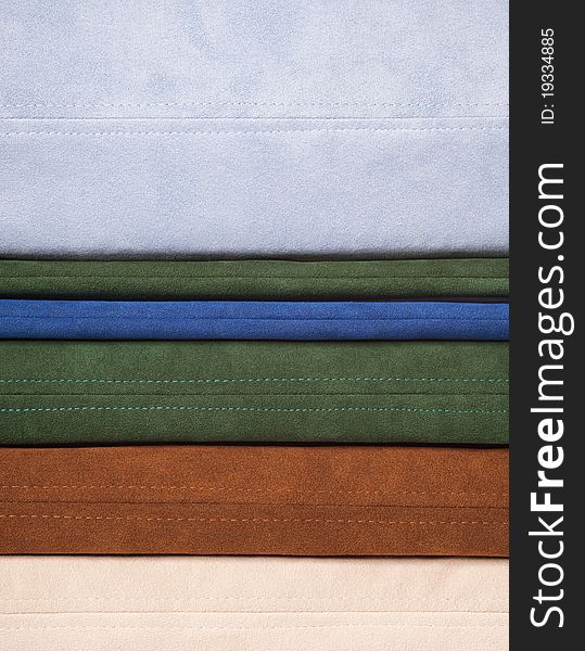 Colorful leather texture sewing - vibrant colors