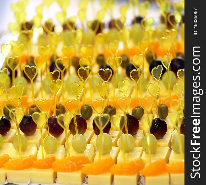 Cheese snacks on the buffet - Close-Square