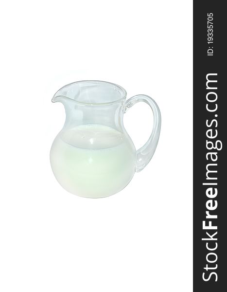 Jug Of Milk Isolated